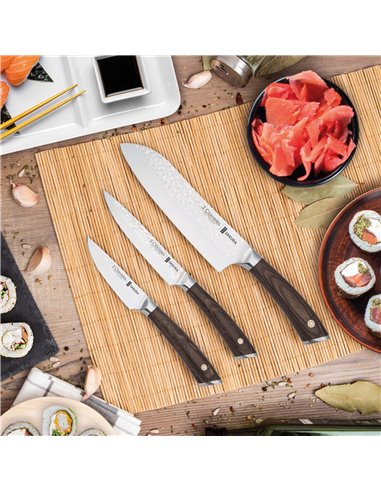 SET 3 CUCHILLOS FORJADOS SAKURA 3Claveles 1026