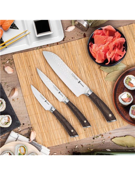 SET 3 CUCHILLOS FORJADOS SAKURA 3Claveles 1026