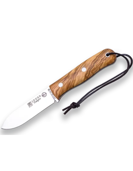 Cuchillo de Bushcraft y Supervivencia Joker BS9 Trampero mango Olivo (CO113)