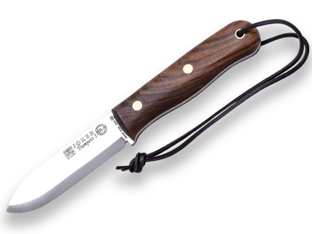 Cuchillo Bushcraft Joker BS9 Trampero Scandi mango Nogal CN124