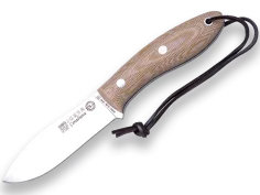Cuchillo de Bushcraft y Supervivencia Joker BS9 Canadiense Micarta Beige