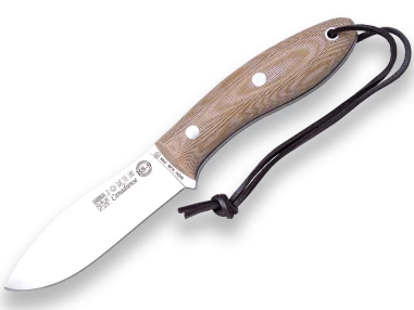 Cuchillo de Bushcraft y Supervivencia Joker BS9 Canadiense Micarta Beige