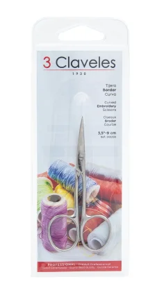 Tijera Bordar Curva 3 Claveles 3,5 pulgadas 00056 2