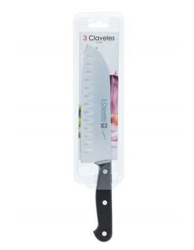 CUCHILLO SANTOKU ALVEOLADO UNIBLOCK 18 cm - 7" D 3