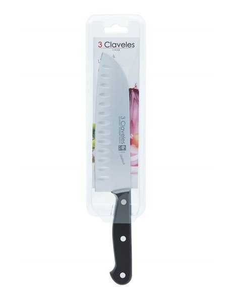 CUCHILLO SANTOKU ALVEOLADO UNIBLOCK 18 cm - 7" D 3
