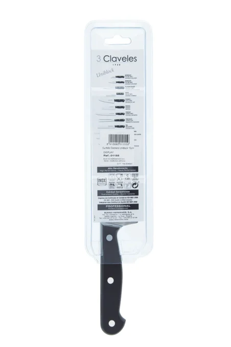 Cuchillo profesional cocinero 15 cm 3 Claveles Uniblock 01155