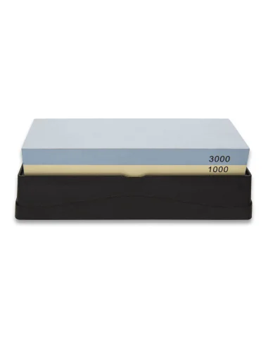 SET PIEDRA AFILADO 1000/3000 CON BASE, DOS GUIAS Y RECTIFICADOR 3C (09428)