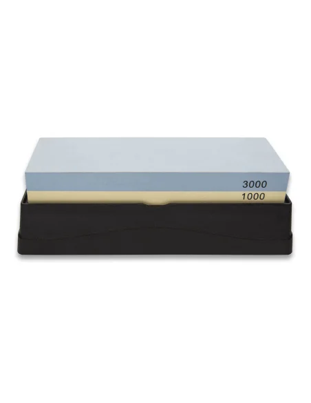 SET PIEDRA AFILADO 1000/3000 CON BASE, DOS GUIAS Y RECTIFICADOR 3C (09428)