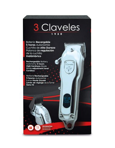MAQUINA CORTAPELOS PROFESIONAL INALAMBRICA 3 Claveles 13000