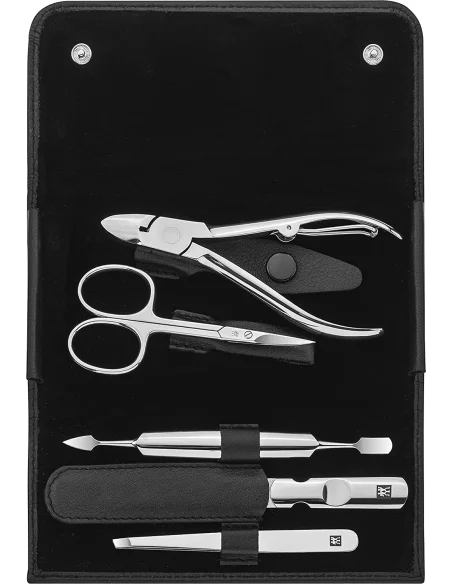 Estuche de manicura de 5 piezas, color negro