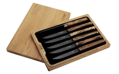 Caja de 6 cuchillos Laguiole en Aubrac Madera Ancestral 6MC99DHULN