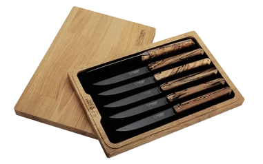 Caja de 6 cuchillos Laguiole en Aubrac Madera Ancestral 6MC99DHULN