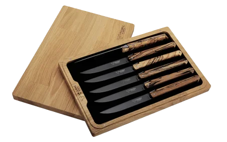 Caja de 6 cuchillos Laguiole en Aubrac Madera Ancestral 6MC99DHULN