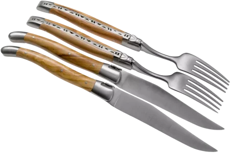 Juego de 2 Cuchillos y 2 Tenedores Laguiole en Aubrac 