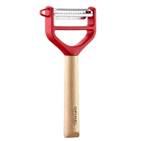 Pelador T-Duo de madera rojo Opinel 002433 