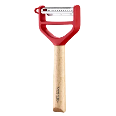 Pelador T-Duo de madera rojo Opinel 002433 
