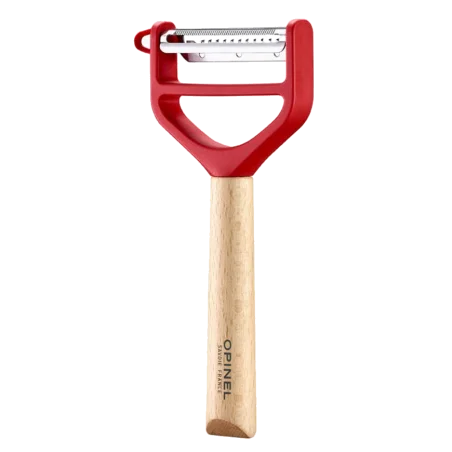 Pelador T-Duo de madera rojo Opinel 002433 