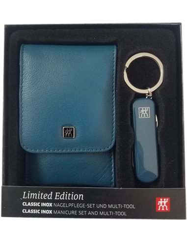 Estuche de bolsillo 4 piezas + multiherramienta/navaja Zwilling Classic Inox 