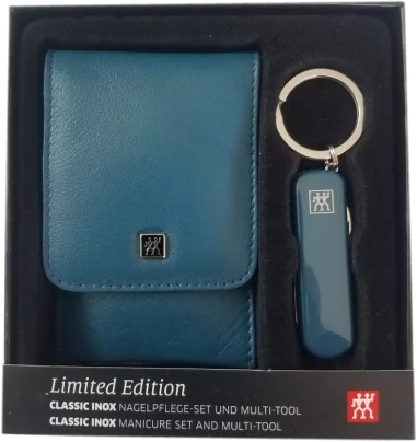 Estuche de bolsillo 4 piezas + multiherramienta/navaja Zwilling Classic Inox 