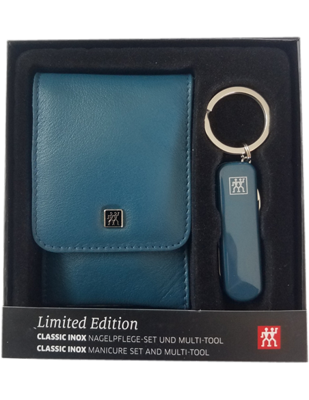 Estuche de bolsillo 4 piezas + multiherramienta/navaja Zwilling Classic Inox 