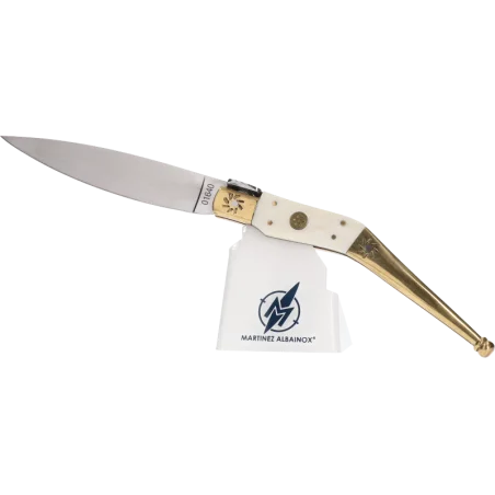 Navaja Albainox Artesania laton. hueso con hoja de 8.2 cm