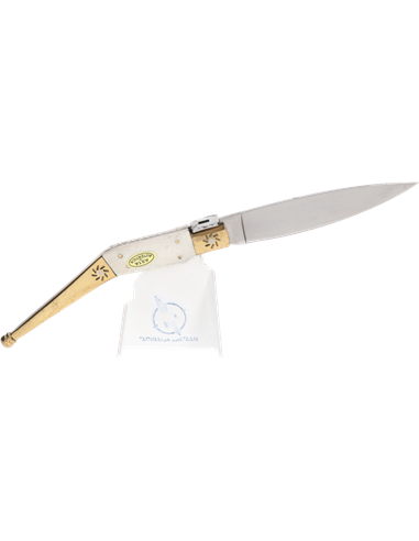 Navaja Albainox Artesania laton. hueso con hoja de 8.2 cm