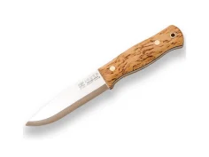 Cuchillo de Bushcraft y Supervivencia Joker Bushlore con mango de abedul rizado