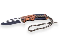 Navaja tactica de 9 cm con apertura asistida, mango de alumino con paracord