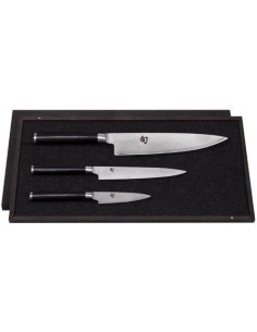 Estuche 3 cuchillos (Fileteador / Pelador / Chef) KAI SHUN DMS-300