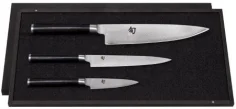Estuche 3 cuchillos (Fileteador / Pelador / Chef) KAI SHUN DMS-300