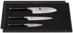 Estuche 3 cuchillos (Fileteador / Pelador / Santoku) KAI SHUN DMS-300