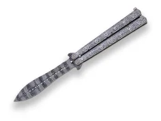 Navaja Abanico hoja de 10,5 cm 1 filo imitacion damasco