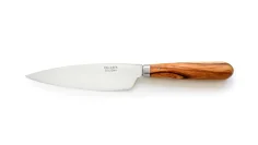 PALLARES SOLSONA Cuchillo Cocina Hoja Ancha 11 cm con mango redondo de madera de Olivo