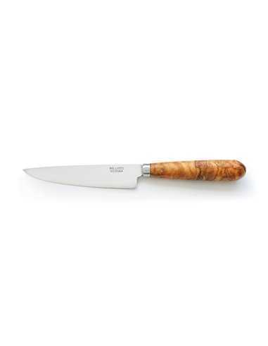 PALLARES SOLSONA Cuchillo Cocina Acero Inoxidable con mango redondo de madera de Olivo