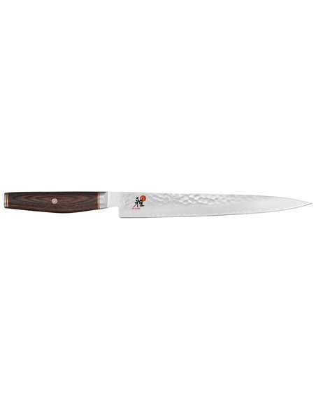 Cuchillo Japonés MIYABI 6000 MCT Sujihiki 24 cm, Madera de Pakka
