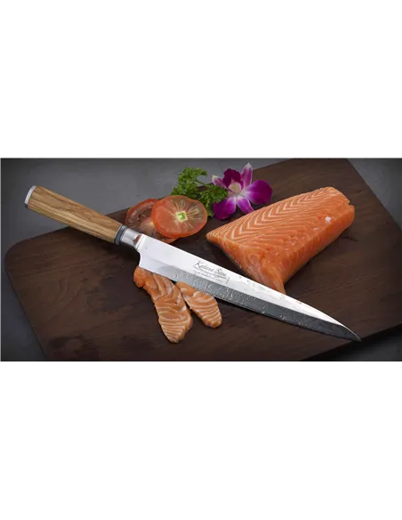 Cuchillo  Yanagi 24 cm Katana Saya Olivo KSO-06