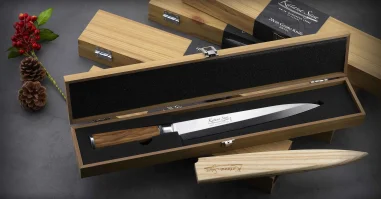 Cuchillo Yanagi 24 cm Katana Saya Olivo KSO-06