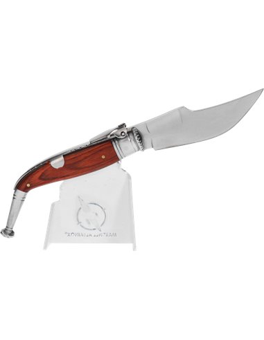 Navaja Jerezana nº 0 hoja de 8 cm Mango madera stamina roja
