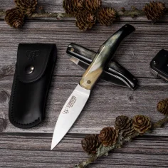 Navaja Cudeman Campera 9 cm asta de toro con funda
