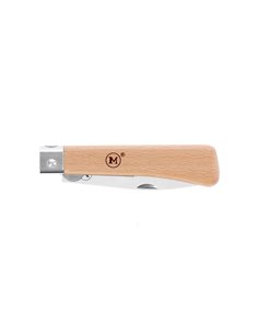 Navaja de bolsillo línea Workers con mango de madera de Haya y hoja de 78 mm con forma de punta caída.  2