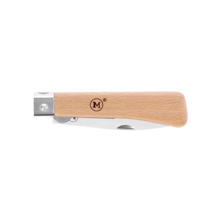 Navaja de bolsillo línea Workers con mango de madera de Haya y hoja de 78 mm con forma de punta caída. 