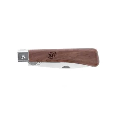 Navaja de bolsillo línea Workers con mango de madera de Nogal y hoja de 78 mm con forma de punta caída. 2