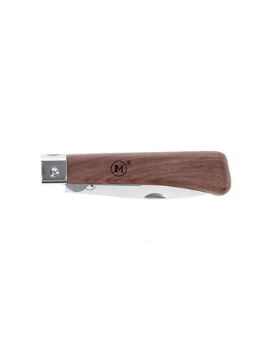 Navaja de bolsillo línea Workers con mango de madera de Nogal y hoja de 78 mm con forma de punta caída. 