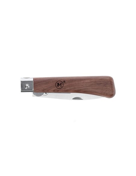 Navaja de bolsillo línea Workers con mango de madera de Nogal y hoja de 78 mm con forma de punta caída. 