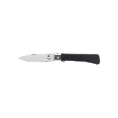 Navaja de bolsillo línea Workers con mango de madera prensada negra y hoja de 78 mm con forma de punta caída. 