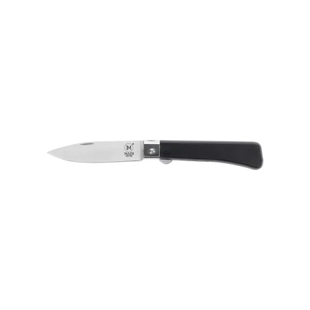 Navaja de bolsillo línea Workers con mango de madera prensada negra y hoja de 78 mm con forma de punta caída. 