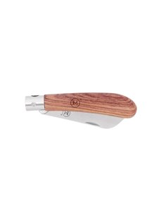 Navaja de bolsillo línea Alemana con mango de Bubinga y hoja de 87 mm con forma de pata de cordero.  2