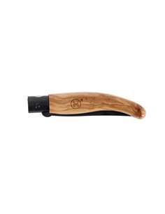 Navaja de bolsillo línea Española con mango de olivo y hoja con titanio negro de 87 mm 2