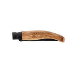 Navaja de bolsillo línea Española con mango de olivo y hoja con titanio negro de 87 mm 2