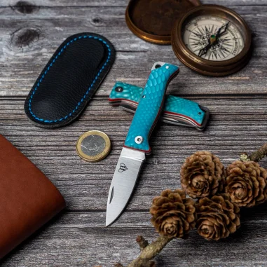 Navaja Cudeman MT10 EDC Juma azul con separador naranja